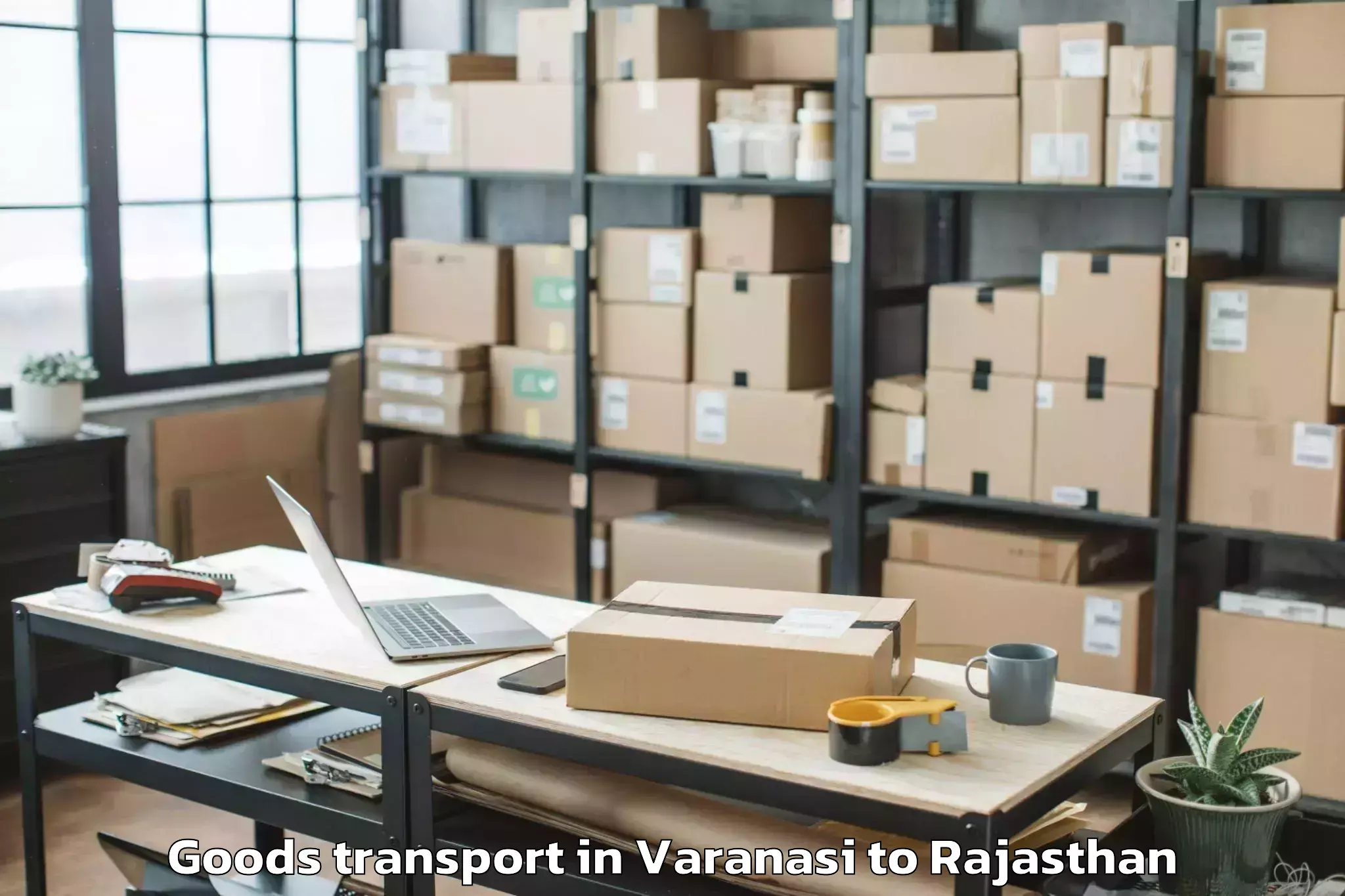 Get Varanasi to Pachpadra Goods Transport